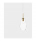 Prisma 17cm Dome Pendant Ceiling Light Gold Metal Clear Glass LED E27-2