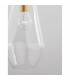 Prisma 17cm Dome Pendant Ceiling Light Gold Metal Clear Glass LED E27-3
