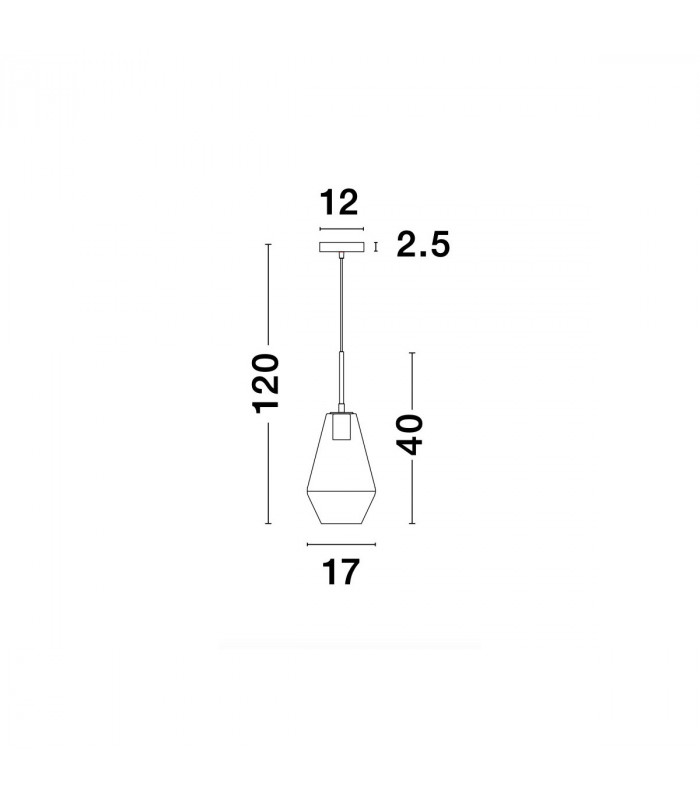 Prisma 17cm Dome Pendant Ceiling Light Gold Metal Clear Glass LED E27-5