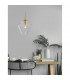 Prisma 23cm Dome Pendant Ceiling Light Gold Metal Clear Glass LED E27-2