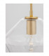 Prisma 23cm Dome Pendant Ceiling Light Gold Metal Clear Glass LED E27-3