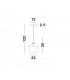 Prisma 23cm Dome Pendant Ceiling Light Gold Metal Clear Glass LED E27-5