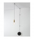 Belar Integrated LED Pendant Ceiling Light Clear Glass Brass Metal LED 4.8W 336Lm 3000K-3
