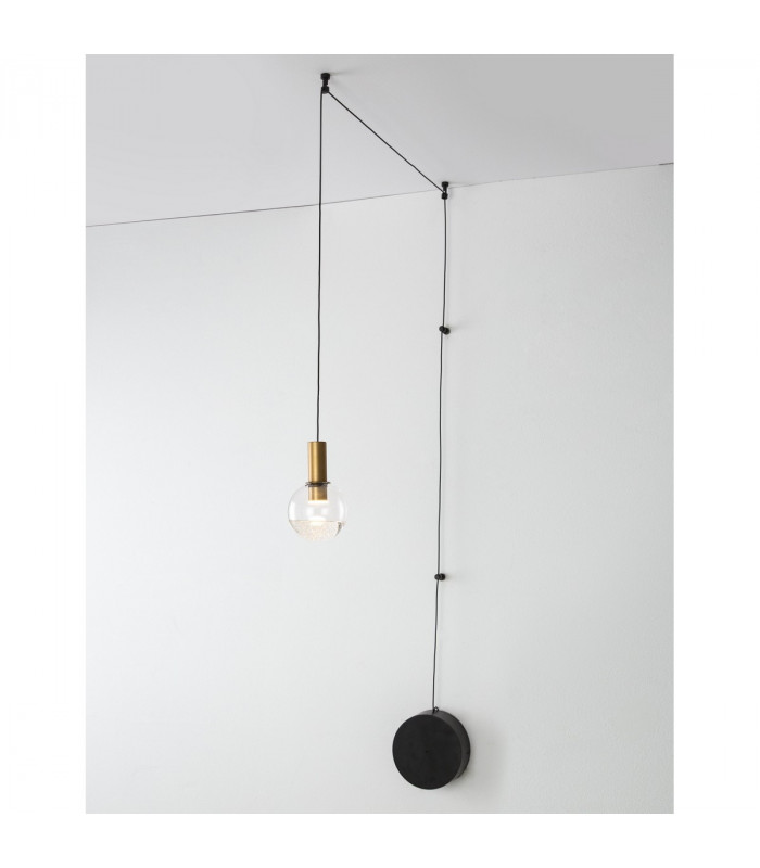 Belar Integrated LED Pendant Ceiling Light Clear Glass Brass Metal LED 4.8W 336Lm 3000K-3