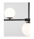 Impero 4 Light Bar Pendant Ceiling Light White Frosted Glass Black Metal LED G9-5