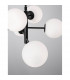 Impero 6 Light Globe Pendant Ceiling Light White Frosted Glass Black Metal LED E14-5