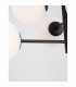 Impero 6 Light Globe Pendant Ceiling Light White Frosted Glass Black Metal LED E14-7
