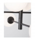 Impero 6 Light Globe Pendant Ceiling Light White Frosted Glass Black Metal LED E14-8
