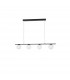 Joline Bar Pendant Ceiling Light Sandy Black Metal Aluminium White Opal Glass LED 32W 2060Lm 3200K-1