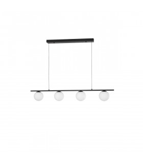 Joline Bar Pendant Ceiling Light Sandy Black Metal Aluminium White Opal Glass LED 32W 2060Lm 3200K-1