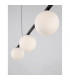 Joline Bar Pendant Ceiling Light Sandy Black Metal Aluminium White Opal Glass LED 32W 2060Lm 3200K-4
