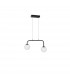 Joline Integrated LED Pendant Ceiling Light Sandy Black Metal Aluminium White Opal Glass LED 16W 1030Lm 3200K-1