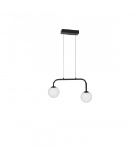 Joline Integrated LED Pendant Ceiling Light Sandy Black Metal Aluminium White Opal Glass LED 16W 1030Lm 3200K-1