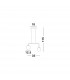 Joline Integrated LED Pendant Ceiling Light Sandy Black Metal Aluminium White Opal Glass LED 16W 1030Lm 3200K-5