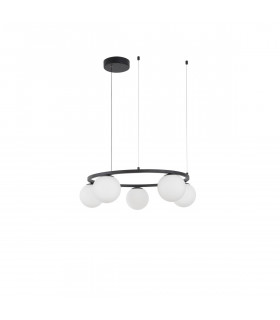 Joline Integrated LED Pendant Ceiling Light Sandy Black Metal Aluminium White Opal Glass LED 40W 2580Lm 3200K-1