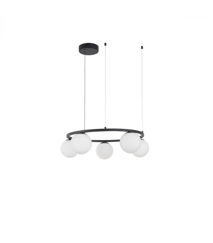 Joline Integrated LED Pendant Ceiling Light Sandy Black Metal Aluminium White Opal Glass LED 40W 2580Lm 3200K-1
