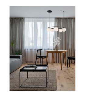 Joline Integrated LED Pendant Ceiling Light Sandy Black Metal Aluminium White Opal Glass LED 40W 2580Lm 3200K-2