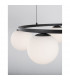 Joline Integrated LED Pendant Ceiling Light Sandy Black Metal Aluminium White Opal Glass LED 40W 2580Lm 3200K-3