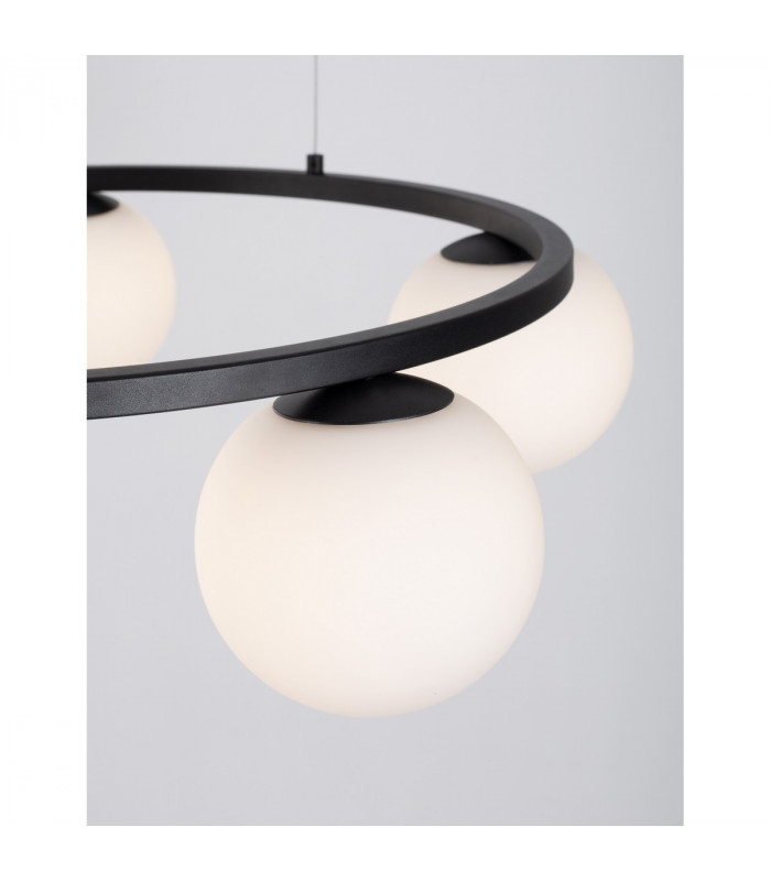 Joline Integrated LED Pendant Ceiling Light Sandy Black Metal Aluminium White Opal Glass LED 40W 2580Lm 3200K-5