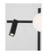 Joline Reading Lamp Sandy Black Metal Aluminium White Opal Glass Switched LED 6W 450Lm 1x3W 200Lm 3200K-4