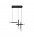Cayo Integrated LED Pendant Ceiling Light Opal Glass Brass Black Aluminium LED 20W 1000Lm 3000K-1
