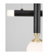 Cayo Integrated LED Pendant Ceiling Light Opal Glass Brass Black Aluminium LED 20W 1000Lm 3000K-4