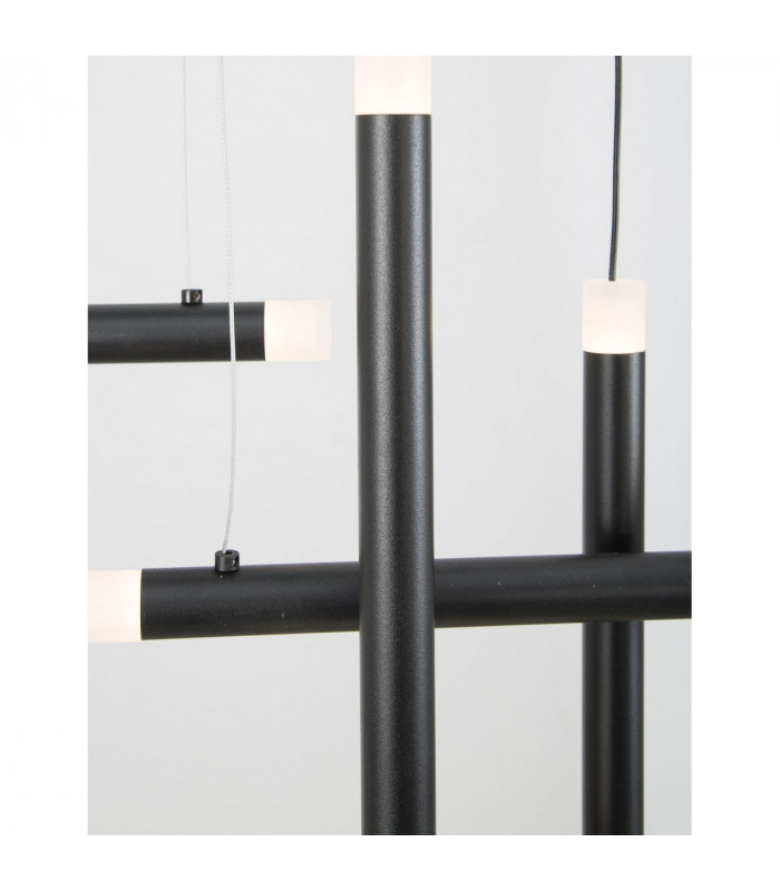 Cayo Integrated LED Pendant Ceiling Light Opal Glass Brass Black Aluminium LED 20W 1000Lm 3000K-7
