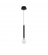 Cayo Integrated LED Pendant Ceiling Light Opal Glass Brass Black Aluminium LED 1x5W 250Lm 3000K-1