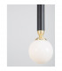 Cayo Integrated LED Pendant Ceiling Light Opal Glass Brass Black Aluminium LED 1x5W 250Lm 3000K-3