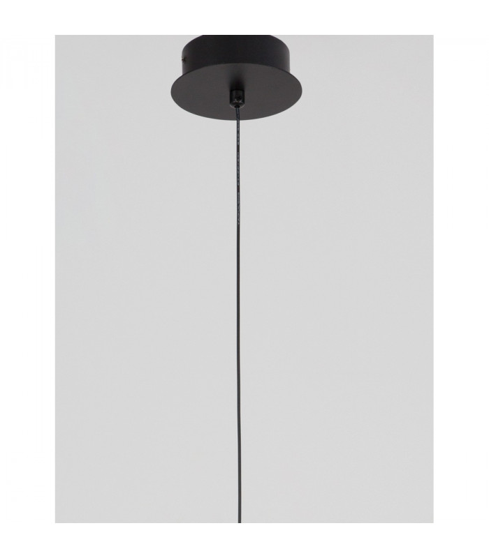 Cayo Integrated LED Pendant Ceiling Light Opal Glass Brass Black Aluminium LED 1x5W 250Lm 3000K-5