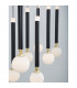 Cayo Bar Pendant Ceiling Light Opal Glass Brass Black Aluminium LED 50W 2400Lm 3000K-5