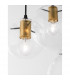 Mirale 3 Light Cluster Pendant Ceiling Light Clear Glass Gold Metal Black LED E27-5