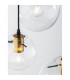 Mirale 3 Light Cluster Pendant Ceiling Light Clear Glass Gold Metal Black LED E27-7