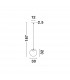 Mirale 30cm Globe Pendant Ceiling Light Gold Metal Clear Glass Black LED E27-4