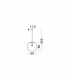 Ovvio 50cm Globe Pendant Ceiling Light Clear Glass Black Metal Black Fabric Wire LED E27-3