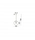 Ovvio 40cm Globe Pendant Ceiling Light Clear Glass Black Metal Black Fabric Wire LED E27-3