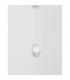 Ice Globe Pendant Ceiling Light White Colour Glass White Metal LED G9-3
