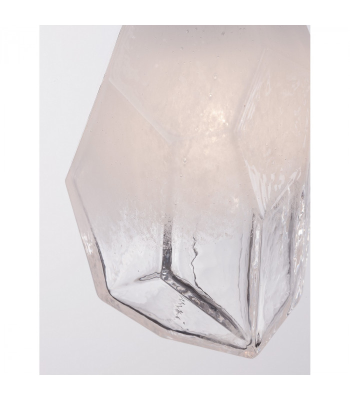 Ice Globe Pendant Ceiling Light White Colour Glass White Metal LED G9-5