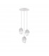 Ice 3 Light Cluster Pendant Ceiling Light White Colour Glass White Metal LED G9-1