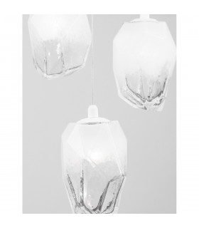 Ice 3 Light Cluster Pendant Ceiling Light White Colour Glass White Metal LED G9-2