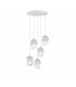 Ice 5 Light Cluster Pendant Ceiling Light White Colour Glass White Metal LED G9-1