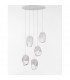 Ice 5 Light Cluster Pendant Ceiling Light White Colour Glass White Metal LED G9-4