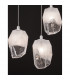 Ice 5 Light Cluster Pendant Ceiling Light White Colour Glass White Metal LED G9-6