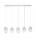 Ice 5 Light Bar Pendant Ceiling Light White Colour Glass White Metal LED G9-1