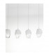 Ice 5 Light Bar Pendant Ceiling Light White Colour Glass White Metal LED G9-3