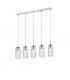 Laval 5 Light Bar Pendant Ceiling Light Clear Glass Chrome Base LED E14-1