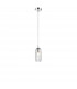 Laval Slim Pendant Ceiling Light Clear Glass Chrome Base LED E14-1