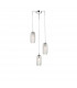 Laval 3 Light Cluster Pendant Ceiling Light Clear Glass Chrome Base LED E14-1