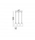 Blake 3 Light Bar Pendant Ceiling Light Smoke Glass Chrome Aluminium LED E27-2