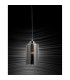 Blake Slim Pendant Ceiling Light Smoke Glass Chrome Aluminium LED E27-2